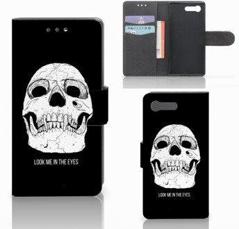 B2Ctelecom Sony Xperia X Compact Bookcase Skull Eyes