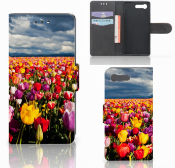 B2Ctelecom Sony Xperia X Compact Bookcase Tulpen