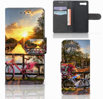 B2Ctelecom Sony Xperia X Compact Design Hoesje Amsterdamse Grachten