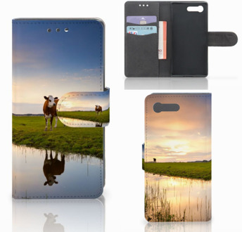 B2Ctelecom Sony Xperia X Compact Uniek Design Hoesje Koeien