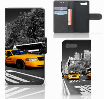 B2Ctelecom Sony Xperia X Compact Uniek Design Hoesje New York Taxi