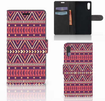 B2Ctelecom Sony Xperia XZ | Sony Xperia XZs Bookcase Aztec Purple