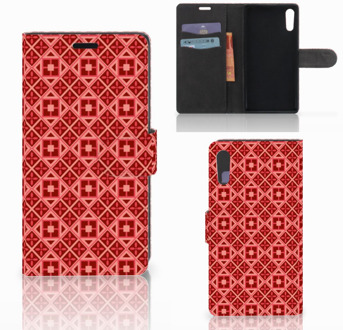 B2Ctelecom Sony Xperia XZ | Sony Xperia XZs Bookcase Batik Red