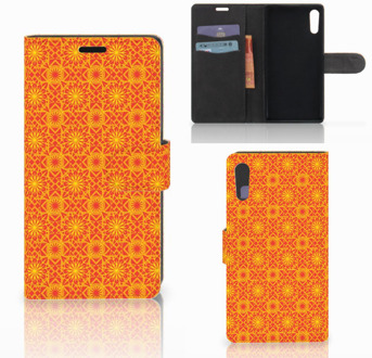 B2Ctelecom Sony Xperia XZ | Sony Xperia XZs Bookcase Design Batik Orange