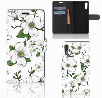 B2Ctelecom Sony Xperia XZ | Sony Xperia XZs Bookcase Design Dogwood Flowers