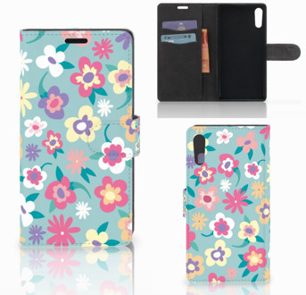 B2Ctelecom Sony Xperia XZ | Sony Xperia XZs Bookcase Design Flower Power