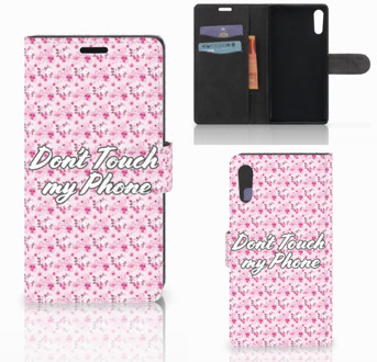 B2Ctelecom Sony Xperia XZ | Sony Xperia XZs Bookcase Flowers Pink DTMP