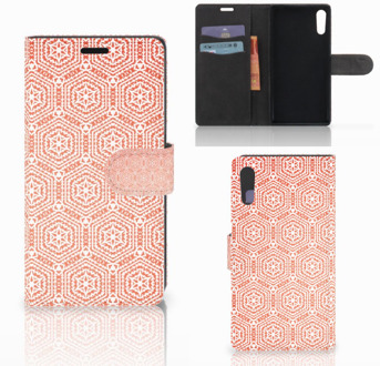 B2Ctelecom Sony Xperia XZ | Sony Xperia XZs Bookcase Pattern Orange