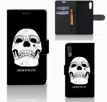 B2Ctelecom Sony Xperia XZ | Sony Xperia XZs Bookcase Skull Eyes