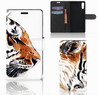 B2Ctelecom Sony Xperia XZ | Sony Xperia XZs Bookcase Watercolor Tiger