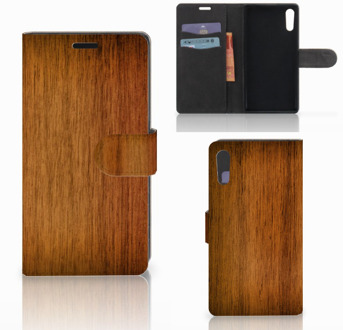 B2Ctelecom Sony Xperia XZ Uniek Design Hoesje Wood