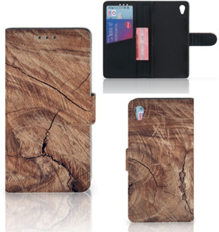 B2Ctelecom Sony Xperia Z3 Book Case Hoesje Design Tree Trunk