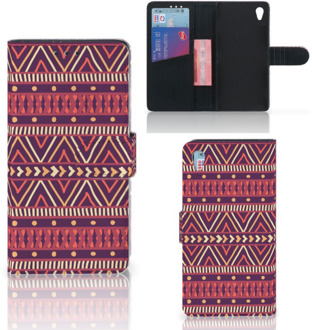 B2Ctelecom Sony Xperia Z3 Bookcase Hoesje Aztec Purple