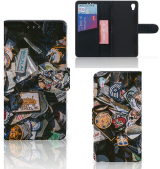 B2Ctelecom Sony Xperia Z3 Bookcase Hoesje Badges