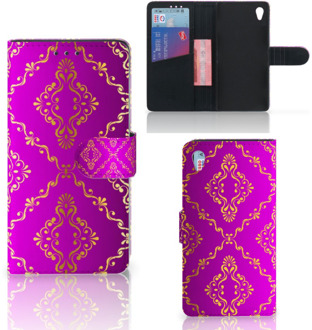 B2Ctelecom Sony Xperia Z3 Bookcase Hoesje Barok Roze