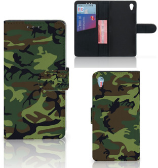 B2Ctelecom Sony Xperia Z3 Bookcase Hoesje Design Army Dark