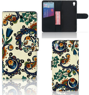 B2Ctelecom Sony Xperia Z3 Bookcase Hoesje Design Barok Flower