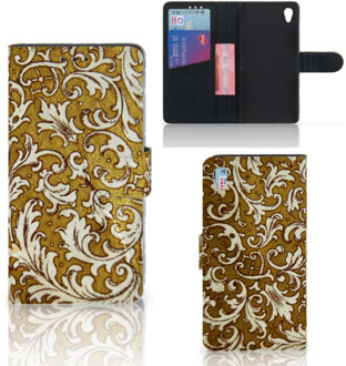 B2Ctelecom Sony Xperia Z3 Bookcase Hoesje Design Barok Goud