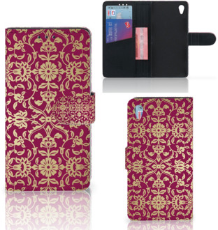 B2Ctelecom Sony Xperia Z3 Bookcase Hoesje Design Barok Pink