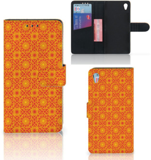 B2Ctelecom Sony Xperia Z3 Bookcase Hoesje Design Batik Orange