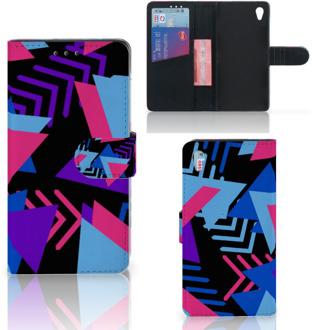 B2Ctelecom Sony Xperia Z3 Bookcase Hoesje Design Funky Triangle