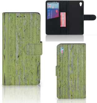 B2Ctelecom Sony Xperia Z3 Bookcase Hoesje Design Green Wood