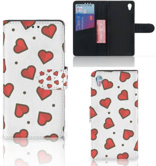 B2Ctelecom Sony Xperia Z3 Bookcase Hoesje Design Hearts