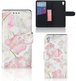 B2Ctelecom Sony Xperia Z3 Bookcase Hoesje Design Lovely Flowers