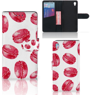 B2Ctelecom Sony Xperia Z3 Bookcase Hoesje Design Pink Macarons