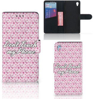 B2Ctelecom Sony Xperia Z3 Bookcase Hoesje Flowers Pink DTMP