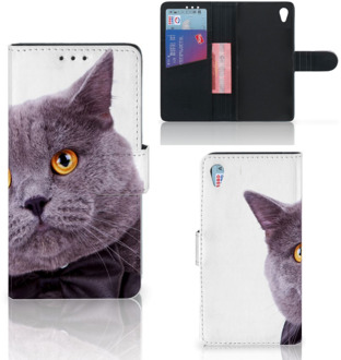 B2Ctelecom Sony Xperia Z3 Bookcase Hoesje Kat