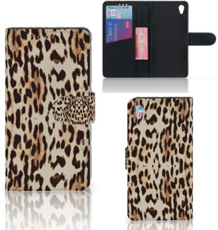 B2Ctelecom Sony Xperia Z3 Bookcase Hoesje Leopard