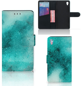 B2Ctelecom Sony Xperia Z3 Bookcase Hoesje Painting Blue