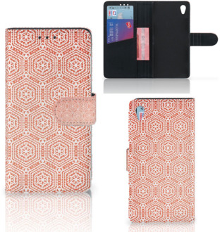 B2Ctelecom Sony Xperia Z3 Bookcase Hoesje Pattern Orange