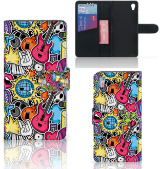 B2Ctelecom Sony Xperia Z3 Bookcase Hoesje Punk Rock