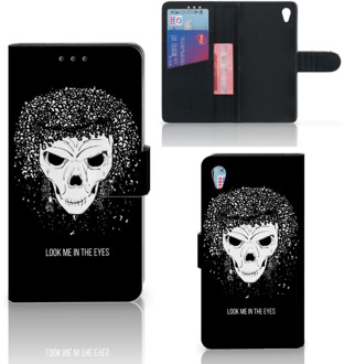 B2Ctelecom Sony Xperia Z3 Bookcase Hoesje Skull Hair