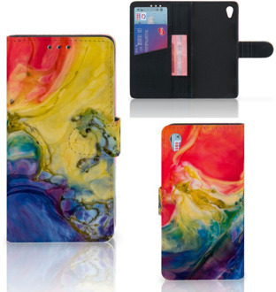 B2Ctelecom Sony Xperia Z3 Bookcase Hoesje Watercolor Dark