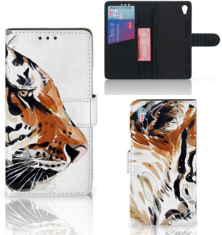 B2Ctelecom Sony Xperia Z3 Bookcase Hoesje Watercolor Tiger