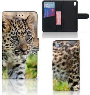 B2Ctelecom Sony Xperia Z3 Uniek Design Hoesje Baby Luipaard