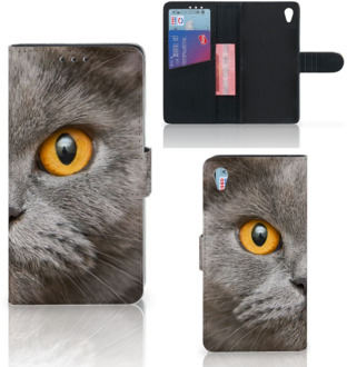 B2Ctelecom Sony Xperia Z3 Uniek Design Hoesje Britse Kat