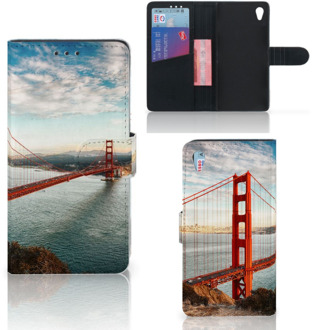 B2Ctelecom Sony Xperia Z3 Uniek Design Hoesje Golden Gate Bridge