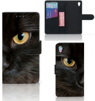 B2Ctelecom Sony Xperia Z3 Uniek Design Hoesje Zwarte Kat