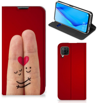 B2Ctelecom Stand Case Cadeau voor Vrouw Huawei P40 Lite Smart Cover Liefde