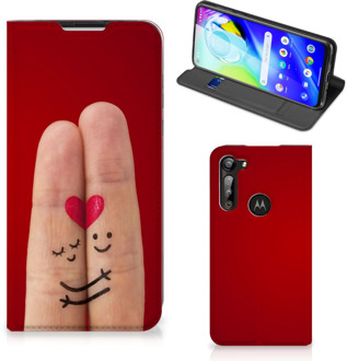 B2Ctelecom Stand Case Cadeau voor Vrouw Motorola Moto G8 Power Smart Cover Liefde