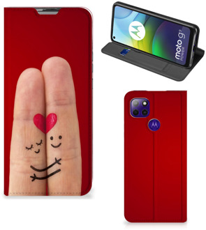 B2Ctelecom Stand Case Cadeau voor Vrouw Motorola Moto G9 Power Smart Cover Liefde