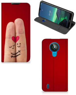 B2Ctelecom Stand Case Cadeau voor Vrouw Nokia 1.4 Smart Cover Liefde