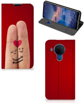 B2Ctelecom Stand Case Cadeau voor Vrouw Nokia 5.4 Smart Cover Liefde