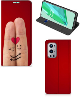 B2Ctelecom Stand Case Cadeau voor Vrouw OnePlus 9 Pro Smart Cover Liefde