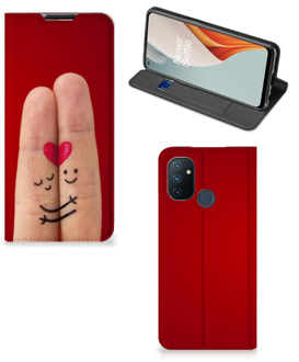 B2Ctelecom Stand Case Cadeau voor Vrouw OnePlus Nord N100 Smart Cover Liefde