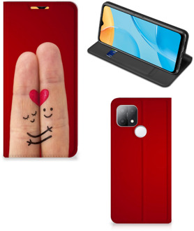 B2Ctelecom Stand Case Cadeau voor Vrouw OPPO A15 Smart Cover Liefde